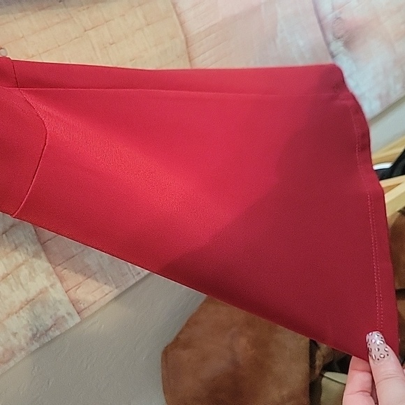 Michael Kors Red Long Bell Sleeve Blouse - Picture 5 of 7